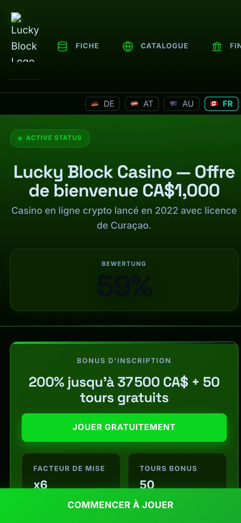 Lucky Block mobile lobby screenshot
